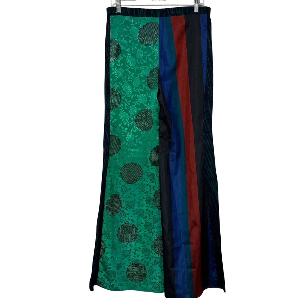 BOYY Motel Bed Wide Leg Abstract Silk Adjustable Waist‎ Trouser Pants Size M/L - Picture 4 of 7
